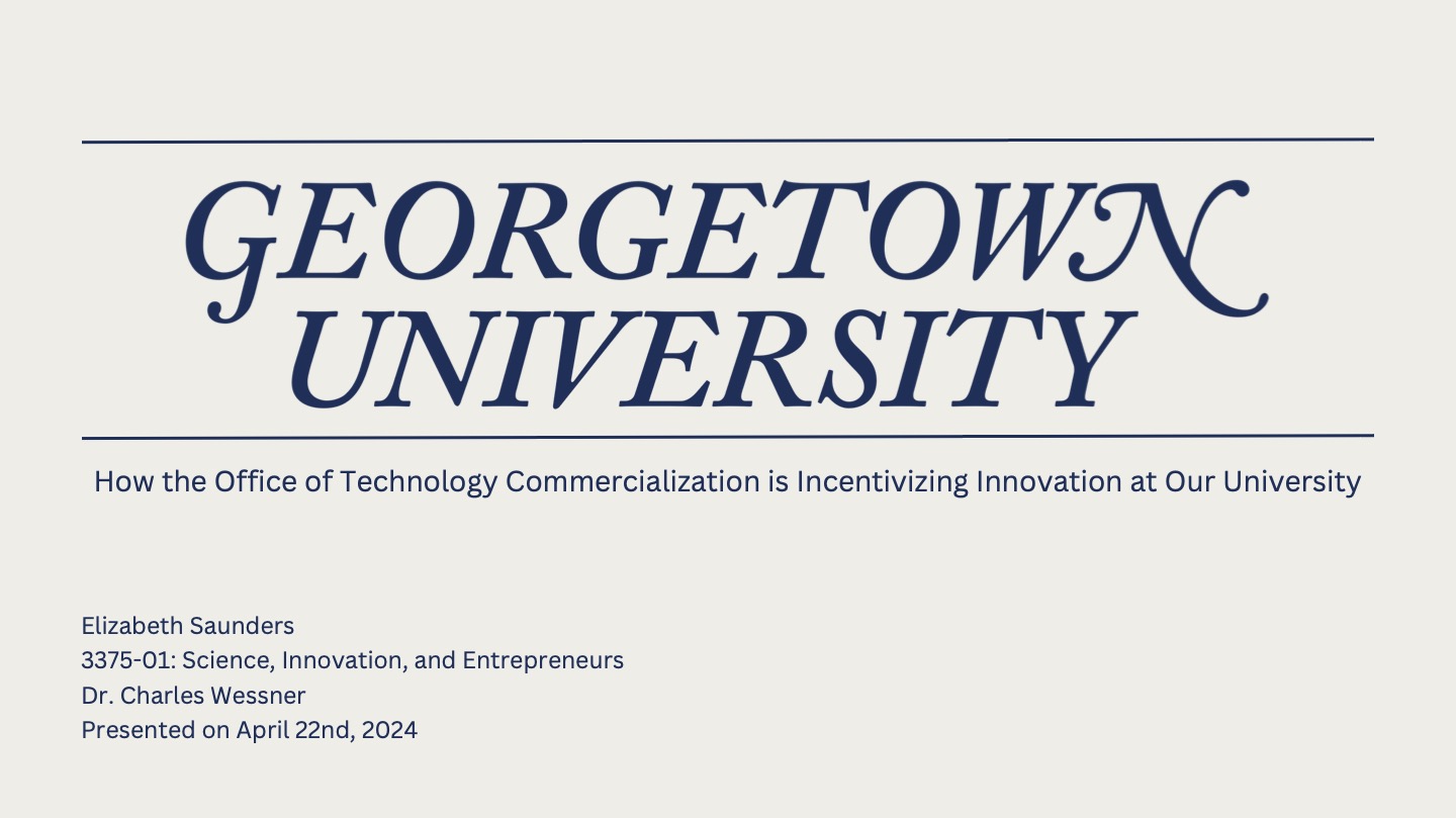 Report on Georgetown's OTC